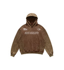 Brown hoodie with 'Club Cosmo's' logo on a white background.