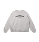 Gray sweatshirt with 'CLUB COSMO'S' text on a white background.