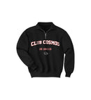 Black sweatshirt with 'Club Cosmo's Los Angeles' text on a white background.